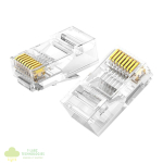 UGREEN Cat6 RJ45 Modular Plugs - Transparent with Gold Contacts (10 Pieces) - Image 3