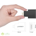 UGREEN Micro HDMI Male to HDMI Female Adapter – Black - Image 2