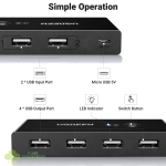 UGREEN USB 3.0 4-Port Switch Box, with 1.5m USB Cables - Image 3