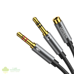 UGREEN UV140 AUX 3.5mm Audio Splitter Cable - Black/Grey - Image 2