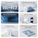 Xiaomi BE3600 Wireless Dual-Band Wi-Fi 7 Router with 2.5Gb Ethernet – White - Image 3