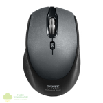 Port Connect Silent 1600DPI 3 Button Wireless Mouse - Black
