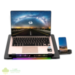 REDRAGON Dual USB 5 Fan RGB Gaming Notebook Stand - Image 5