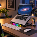 REDRAGON Dual USB 5 Fan RGB Gaming Notebook Stand - Image 6
