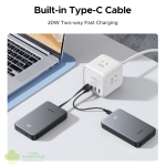 UGREEN 10000mAh 20W Power Bank with Built-in Cable - Image 7
