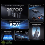 UGREEN 20000mAh 67W Nexode Power Bank with Built-in Cable - Image 6