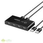 UGREEN USB 2.0 4-Port Switch Box, with 1.5m USB Cables - Image 2